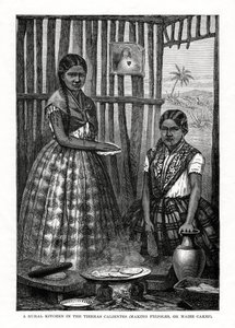 1877 में मेक्सिको के टिएरस कैलिएन्स में एक ग्रामीण रसोई द्वारा अज्ञात