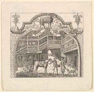 जॉन शॉ के लिए एक टैवर्न कार्ड, 1790। द्वारा अज्ञात