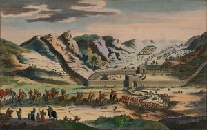चीन की प्रसिद्ध महान दीवार का एक दृश्य, 1782 द्वारा अज्ञात