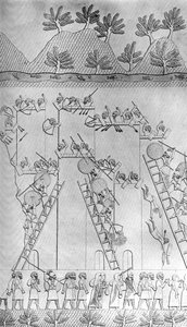 अश्शूरियों द्वारा हमला किया गया शहर, c1853, c1900-1920 द्वारा अज्ञात