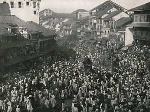 एक महान देशी बारात, बॉम्बे, भारत, 1895। द्वारा अज्ञात