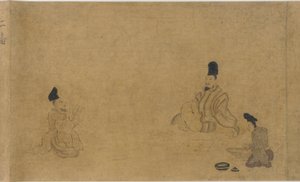 विभिन्न कारीगरों के बीच एक कविता-रचना प्रतियोगिता, नानबोकुचो काल, 1333-1392। द्वारा अज्ञात