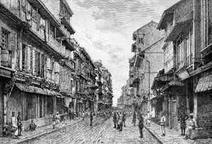 बंबई, भारत में एक सड़क, 1895 द्वारा अज्ञात