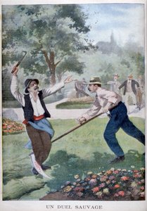 एक जंगली लड़ाई जिसमें कटाई के औजार, 1902 शामिल थे द्वारा अज्ञात