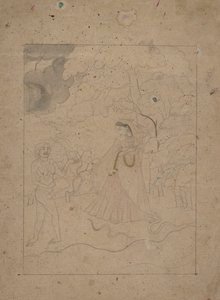 अभिसारिका नायिका नायिका ब्रेविंग द नाइट, सीए। 1800. द्वारा अज्ञात