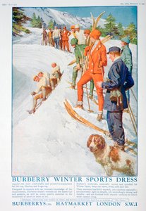 बरबरी विंटर स्पोर्ट्स ड्रेस के लिए विज्ञापन, 1928 द्वारा अज्ञात