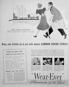वेयर-एवर एल्यूमीनियम रसोई के बर्तन के लिए विज्ञापन, 1939 द्वारा अज्ञात