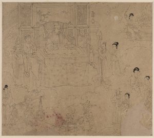 दाओवादी और बौद्ध विषयों का एल्बम: किंग्स ऑफ़ हेल्स: लीफ 28, 1200s। द्वारा अज्ञात
