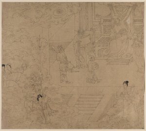 डाओवादी और बौद्ध विषयों का एल्बम: किंग्स ऑफ़ हेल्स: लीफ 32, 1200s। द्वारा अज्ञात