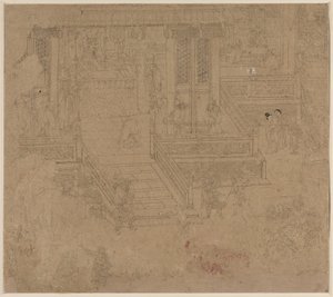 दाओवादी और बौद्ध विषयों का एल्बम: किंग्स ऑफ़ हेल्स: लीफ 37, 1200s। द्वारा अज्ञात