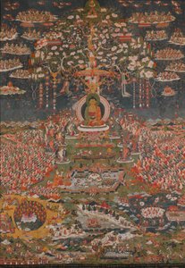 अमिताभ, पश्चिमी शुद्ध भूमि सुखवती के बुद्ध, सीए। 1700। द्वारा अज्ञात