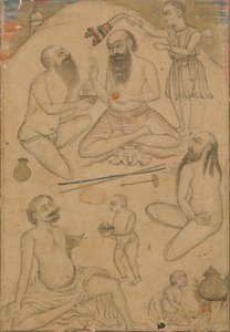 योगियों का एक समूह, ca. 1660। द्वारा अज्ञात