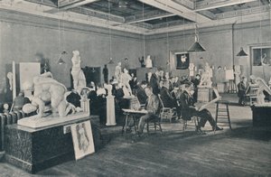 ओंटारियो कॉलेज ऑफ आर्ट, टोरंटो में प्राचीन और जीवन कक्षाएं, c1913 द्वारा अज्ञात