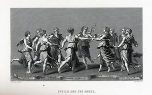 अपोलो एंड द मसेस के बाद गिउलिओ रोमानो, 1882 द्वारा अज्ञात