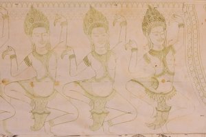 अप्सरा ड्राइंग, सिएम रीप, कंबोडिया द्वारा अज्ञात