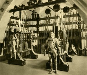 आर्मरी, क्रेज़ेनस्टीन कैसल, लोअर ऑस्ट्रिया, c1935। द्वारा अज्ञात
