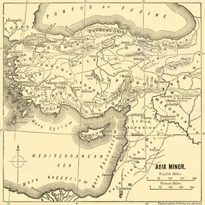 एशिया माइनर - मानचित्र, 1890। द्वारा अज्ञात