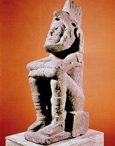 एज़्टेक मूर्तिकला एक बैठा पुरुष आंकड़ा, c1375-1521 द्वारा अज्ञात