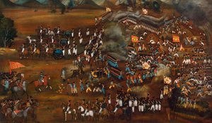 13 फरवरी 1812 c1815 को सुल्तानाबाद के पास फारसियों और रूसियों के बीच लड़ाई द्वारा अज्ञात