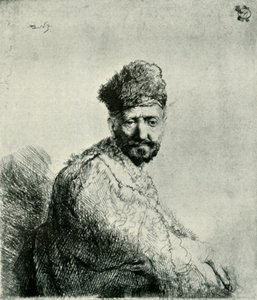 एक धुंधली प्राच्य टोपी और बागे में दाढ़ी वाला आदमी: कलाकार पिता, 1631, 1906। द्वारा अज्ञात