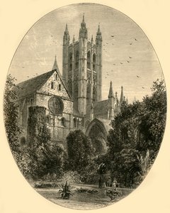 बेल हैरी टॉवर, कैंटरबरी कैथेड्रल, 1890। द्वारा अज्ञात
