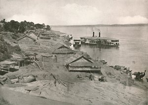 भामो - इररावादी फ्लोटिला मेल स्टीमर घाट पर, 1900। द्वारा अज्ञात