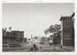 बिर्केट-अल-फिल, काहिरा, मिस्र, बाढ़ के दौरान, c 1798 द्वारा अज्ञात