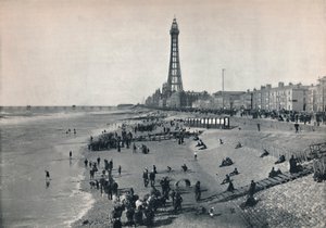 ब्लैकपूल - व्यू ऑफ़ द फ्रंट, दिखा रहा टॉवर, 1895 द्वारा अज्ञात