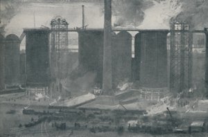 बेल ब्रदर्स, आयरन वर्क्स, 1910 में ब्लास्ट-फर्नेस द्वारा अज्ञात