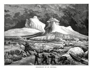 एक आइस-फील्ड का ब्रेकिंग-अप, 1877 द्वारा अज्ञात