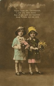 उज्ज्वल क्रिसमस आवर विंटेज क्रिसमस कार्ड, c1900 द्वारा अज्ञात