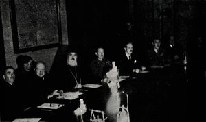 ब्रिटिश और ग्रीक मंत्री एथेंस, क्रिसमस दिवस, 1944, 1945 में सम्मानित करते हैं। द्वारा अज्ञात