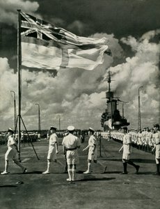 एक विमान वाहक के डेक पर ब्रिटिश नाविक, द्वितीय विश्व युद्ध, c1943। द्वारा अज्ञात