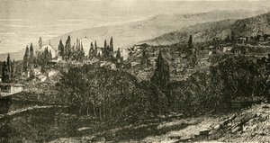 बुर्सा, तुर्की की प्राचीन राजधानी, 1890। द्वारा अज्ञात