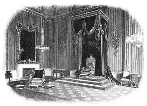 बकिंघम पैलेस: द थ्रोन-रूम, 1886 द्वारा अज्ञात