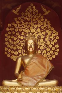 वाट फान ऑन, चियांग माई में बुद्ध की मूर्ति। थाईलैंड द्वारा अज्ञात