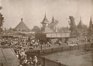बौद्ध निर्माण दृश्य। - एक फोंगी-बायन, 1900। द्वारा अज्ञात
