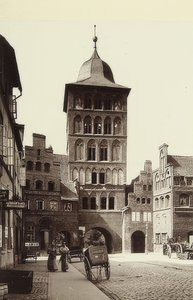 लुबेक का कैसल गेट। 1900 के आसपास द्वारा अज्ञात