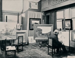 सी। कज़िन अपने स्टूडियो में, c1897 द्वारा अज्ञात