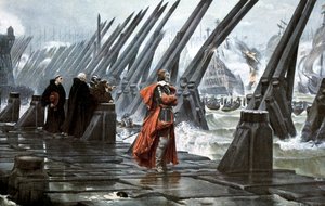 ला रोशेल की घेराबंदी पर कार्डिनल रिचल्यू, 16 वीं शताब्दी की शुरुआत में 1628 द्वारा अज्ञात