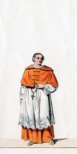 कार्डिनल वोल्सी, शेक्सपियर प्ले के लिए पोशाक डिजाइन, 19 वीं शताब्दी के हेनरी VIII द्वारा अज्ञात