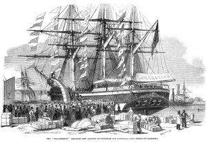 कैरोलीन चिशोल्म, एमिगेंट शिप बल्बेनिच, 1852 से एक भीड़ को संबोधित करते हुए द्वारा अज्ञात