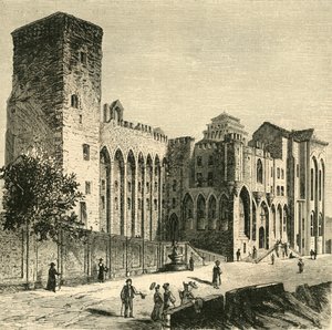 कैसल ऑफ द पोप, एविग्नन, 1890। द्वारा अज्ञात