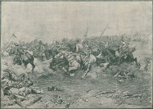 Marengo, 1800, 1896 की लड़ाई में बारहवें हुसारों का आरोप। द्वारा अज्ञात