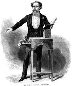 चार्ल्स डिकेंस 1812-70, सेंट जेमेस्स हॉल, लंदन में 5 मार्च 1870 को अपना अंतिम सार्वजनिक पठन द्वारा अज्ञात