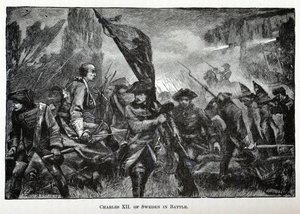 बैटल, 1882 में स्वीडन के चार्ल्स बारहवीं द्वारा अज्ञात