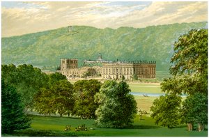 चैटस्वर्थ हाउस, डर्बीशायर, ड्यूक ऑफ डेवन्सशायर का घर, c1880 द्वारा अज्ञात