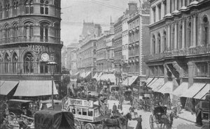 लंदन के सिटी मेंशन हाउस से चेपसाइड, c1900 1901 द्वारा अज्ञात