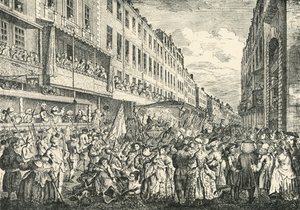 चेपसाइड ऑन लॉर्ड मेयर्स डे, 1761, 1925। द्वारा अज्ञात