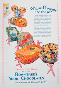 Rowntrees York Chocolates, 1928 के लिए क्रिसमस का विज्ञापन द्वारा अज्ञात